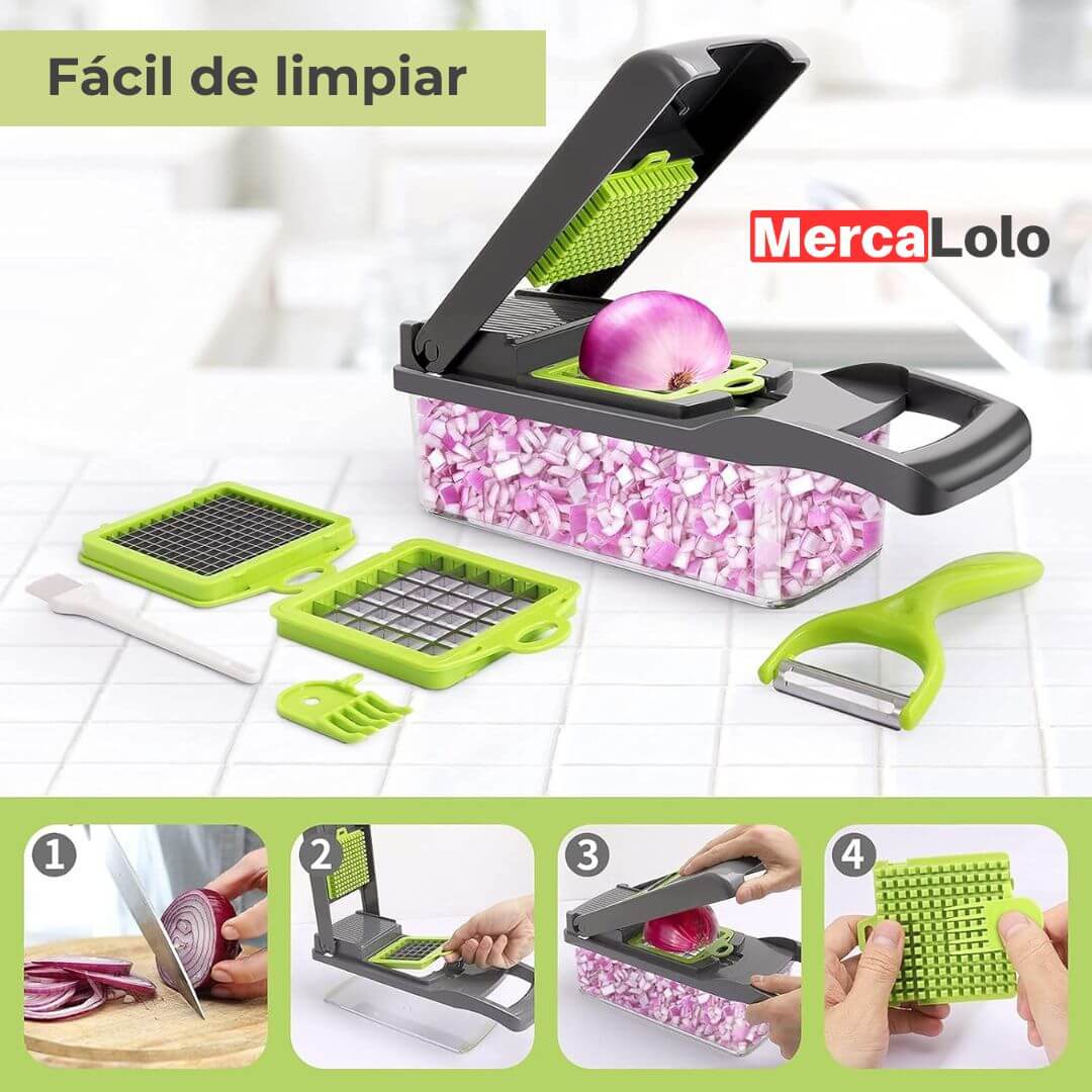 VEGGIE MASTER® Cortador de verduras 12 EN 1 - Gratis 6 moldes para Air Fryer