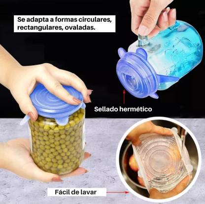 Tapas de Silicona x6 Unidades