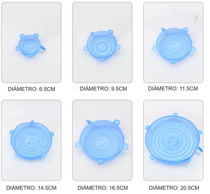 Tapas de Silicona x6 Unidades