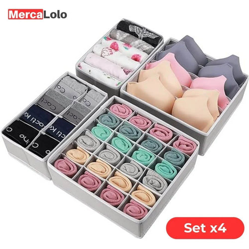 ORDENA FÁCIL® Set x 4 Organizador de ropa interior y medias