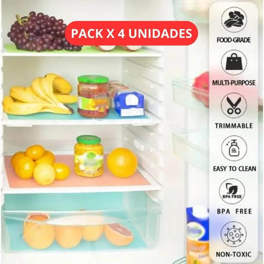 REFRI CLEAN®  (Pack x 4 Unidades) Alfombrilla Multiusos de fácil limpieza