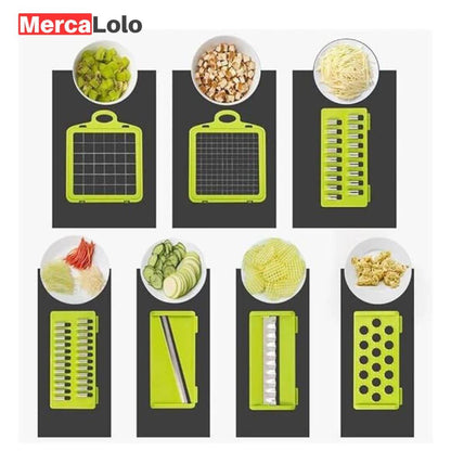 VEGGIE MASTER® Cortador de verduras 12 EN 1 - Gratis 6 moldes para Air Fryer