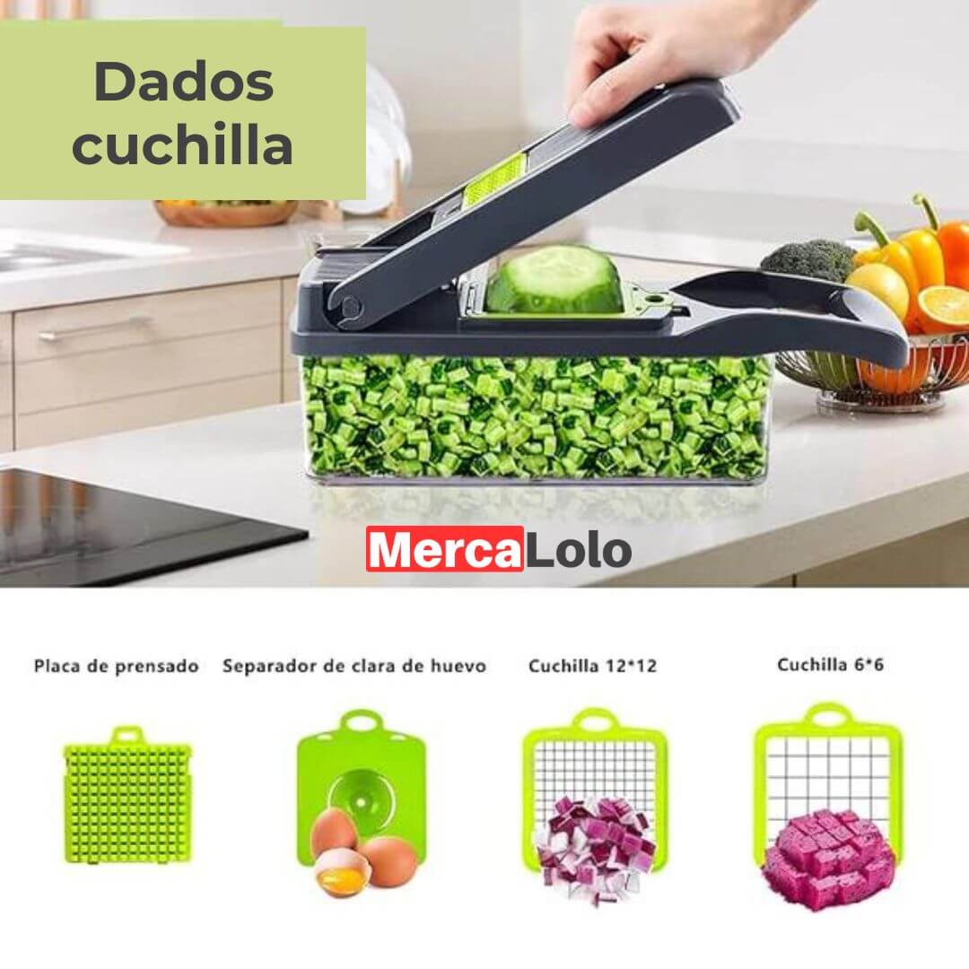 VEGGIE MASTER® Cortador de verduras 12 EN 1 - Gratis 6 moldes para Air Fryer