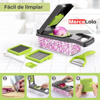 VEGGIE MASTER® Cortador de verduras 12 EN 1 - Gratis 6 moldes para Air Fryer