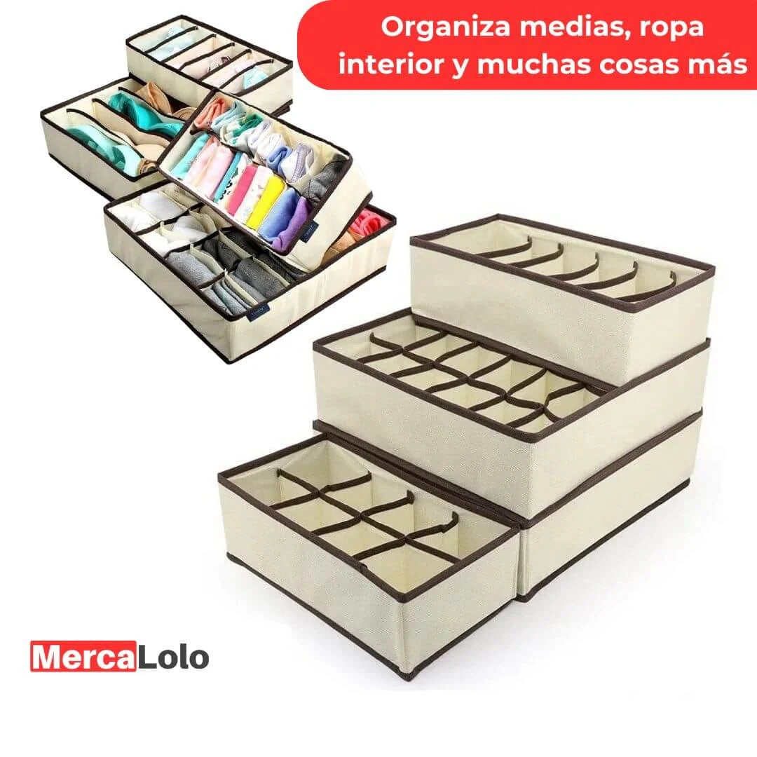 ORDENA FÁCIL® Set x 4 Organizador de ropa interior y medias
