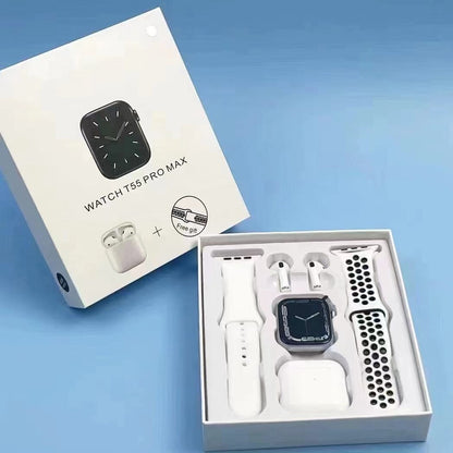 Reloj inteligente T55 Pro Max + Audífonos inalámbricos