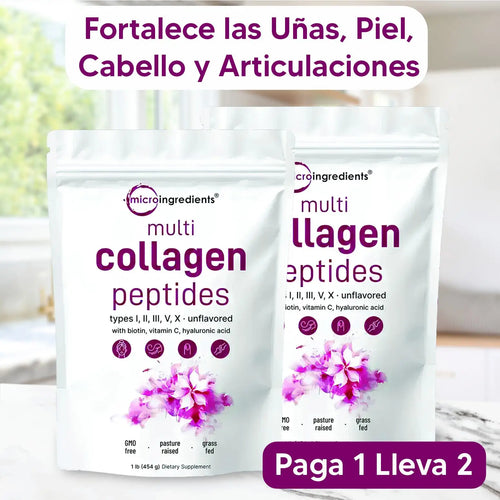 Multi Colágeno 8 en 1 | Repara tu cabello y uñas en 3 semanas | PAGA 1 LLEVA 2