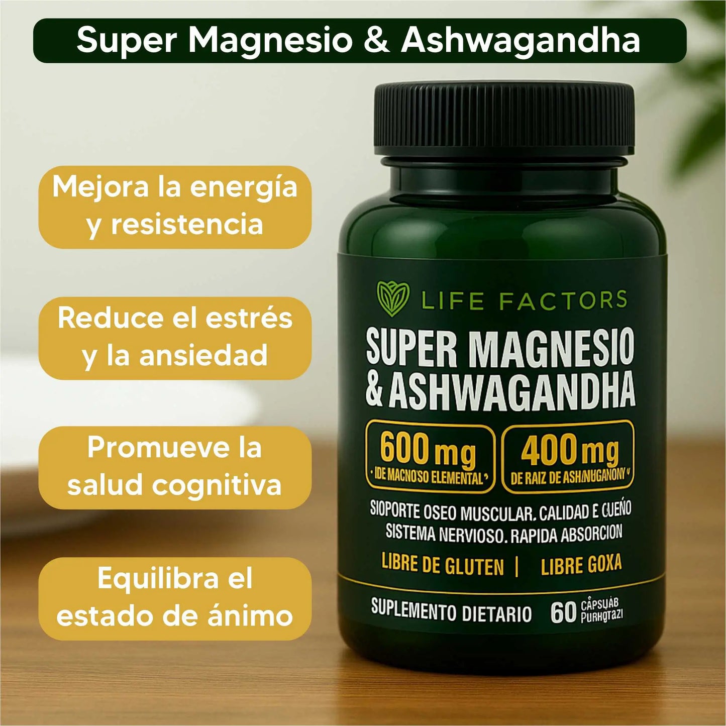 El Anti-Estrés que Relaja tu Mente en Minutos | 60 Cápsulas + Regalo 🎁