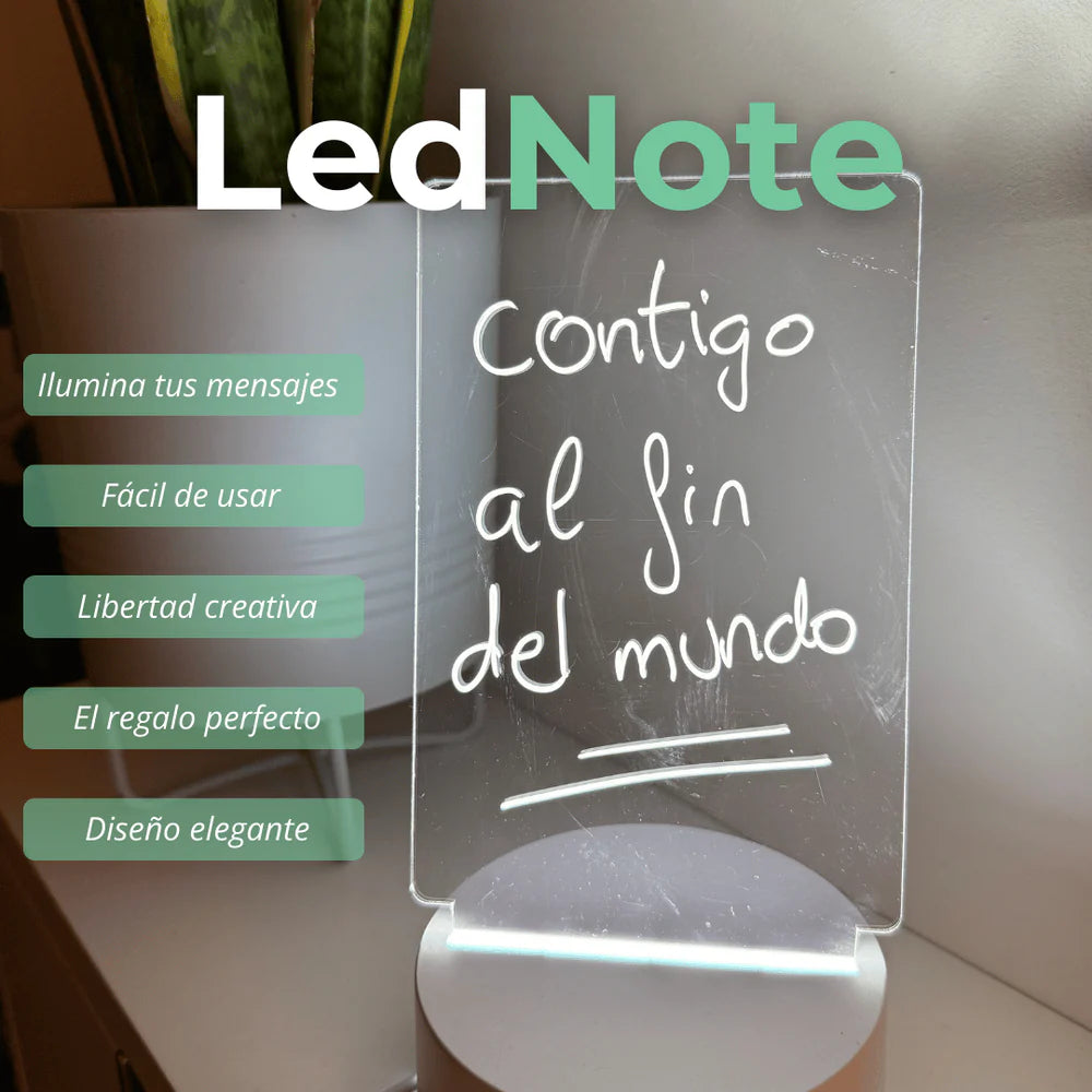 LedNote - Pizarra Luminosa Borrable
