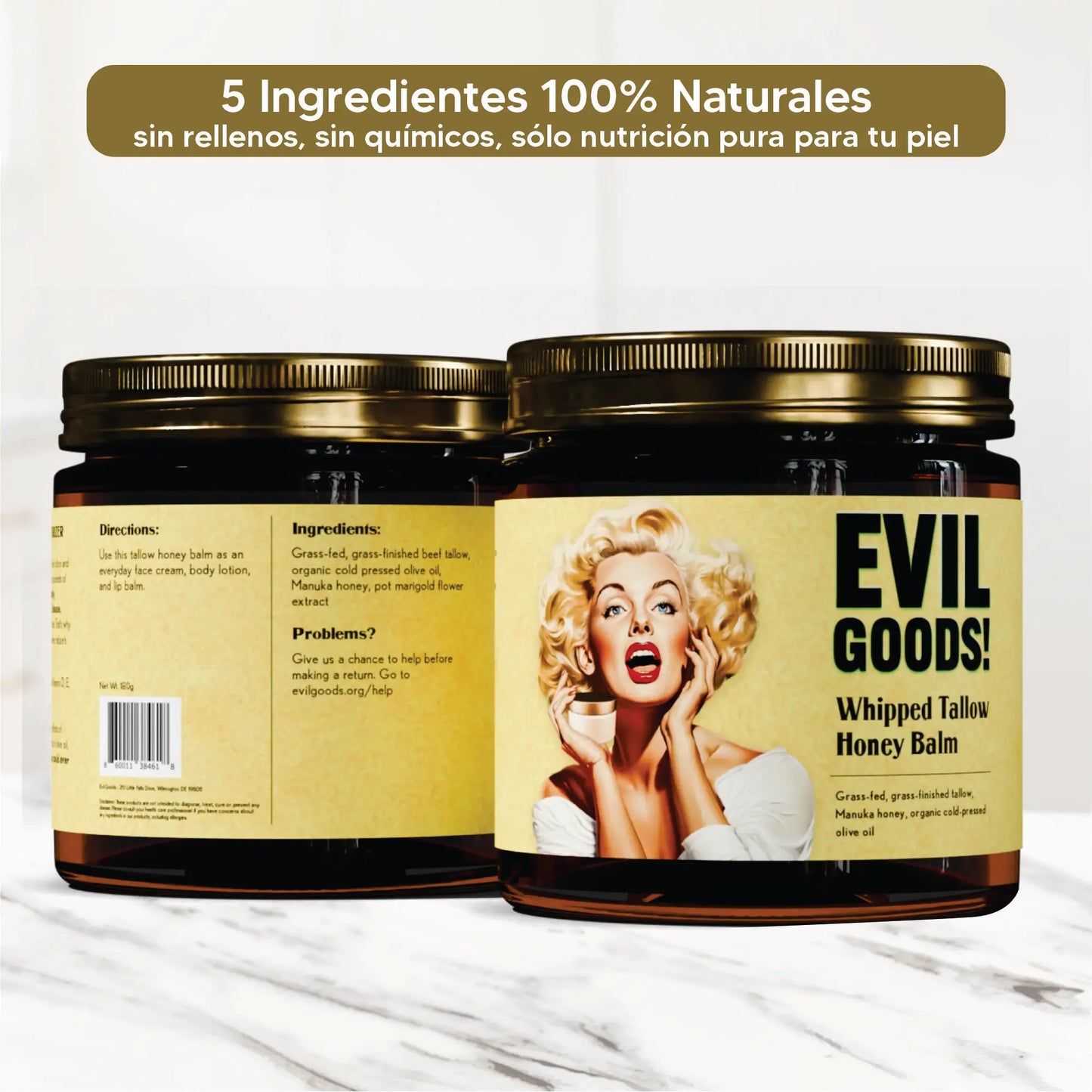 Bálsamo Hidratante de Sebo de Res y Miel de Manuka | Hidratación profunda | PAGA 1 LLEVA 2