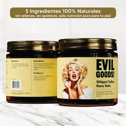 Bálsamo Hidratante de Sebo de Res y Miel de Manuka | Hidratación profunda | PAGA 1 LLEVA 2