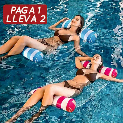 AQUA RELAX® 2x1 Hamaca inflable para la piscina y el mar - PAGA 1 LLEVA 2