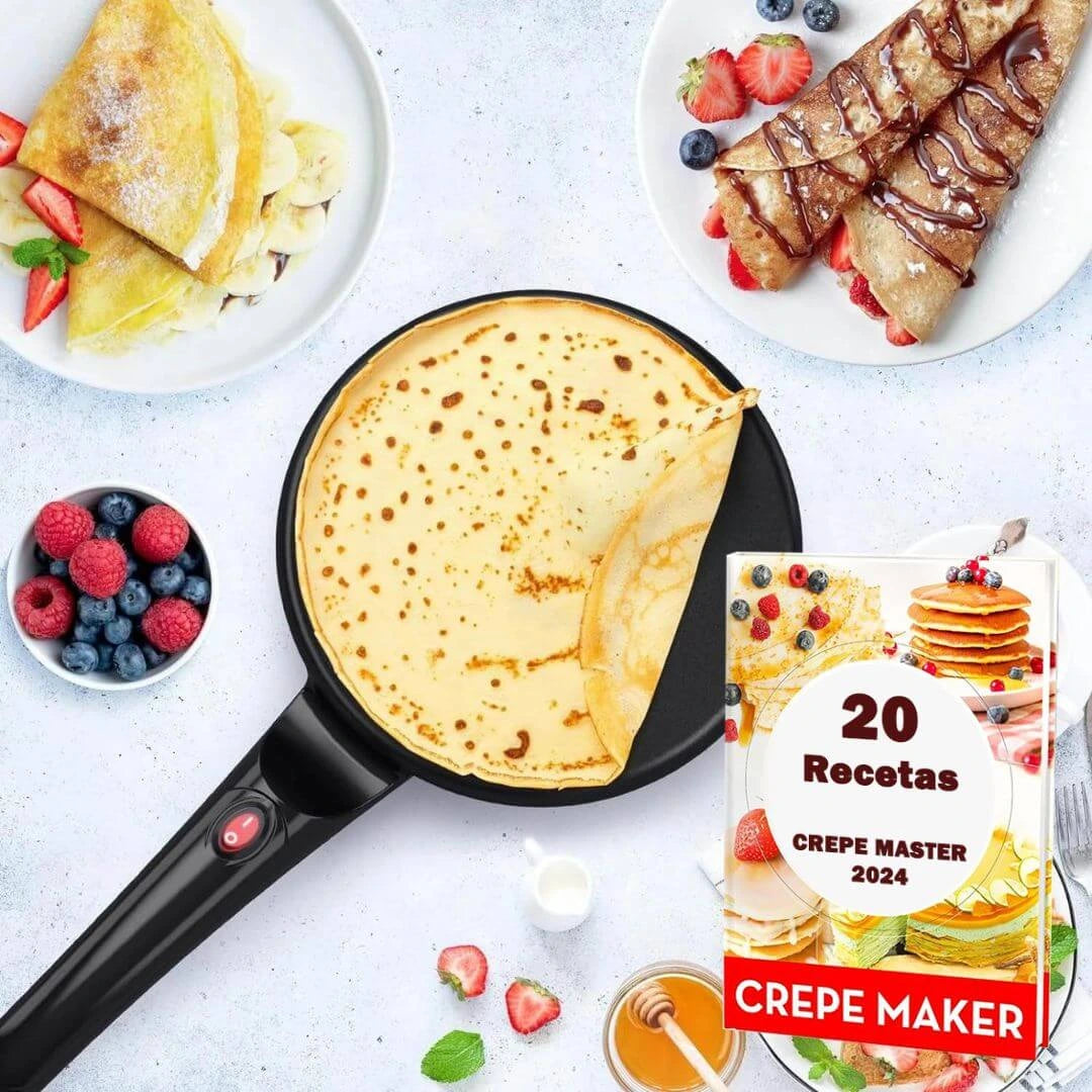 CREPE MASTER® Máquina para hacer crepes instantáneos - Lleva GRATIS Recetario digital