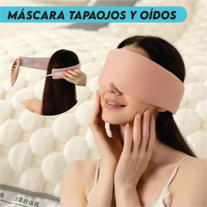 Kit Sueño Reparador: Almohada Cervical + Máscara Tapaojos y oídos + Guía de Relajación