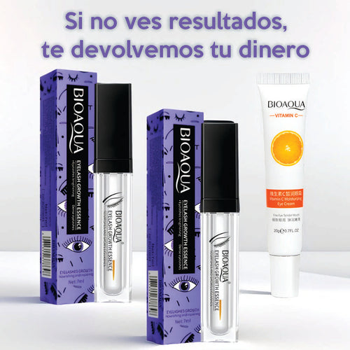 Kit 2 Serum Alargador de pestañas + 1 Crema contorno de ojos