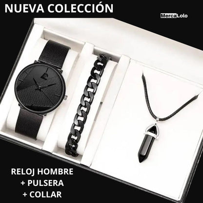 SUPER COMBO Amor y Amistad RELOJ HOMBRE + PULSERA + COLLAR