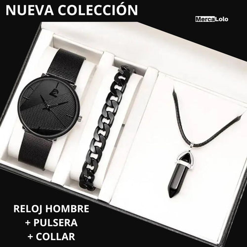 SUPER COMBO Amor y Amistad RELOJ HOMBRE + PULSERA + COLLAR