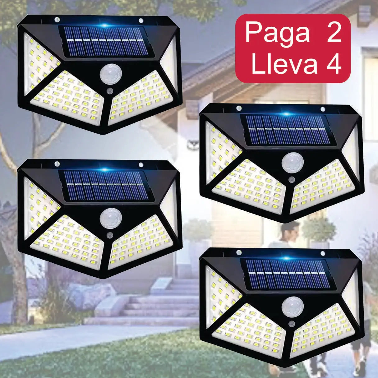 EcoLamp® Lámpara Solar con sensor de movimiento | PAGA 2 LLEVA 4